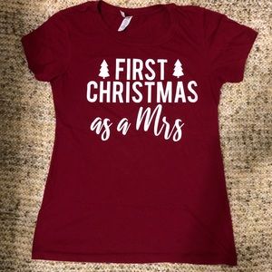 First Christmas as a Mrs t-shirt